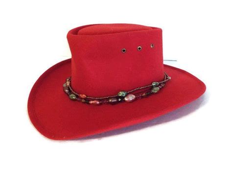 Cowboy Hat Western Express Inc In Red Felt Size 7 Vintage Etsy