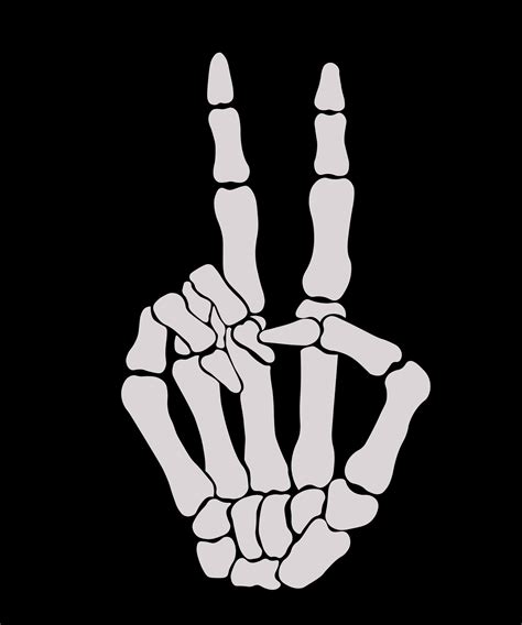 Skeleton Peace Sign Svg Skeleton Peace Hand Svg American Etsy