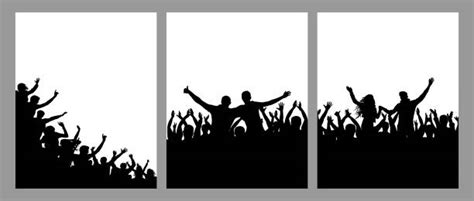 Crowd People Looking Up Illustrations Royalty Free Vector Graphics