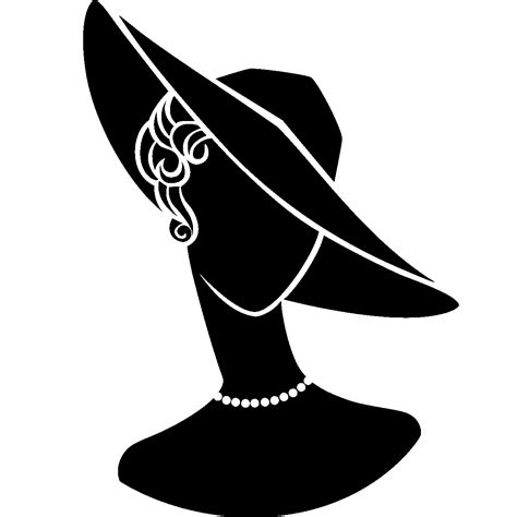 Silhouette Stencil Drawing Photography Lady Hat Png Download 1200
