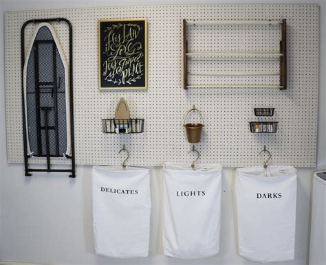 Remodelaholic How To Hang Pegboard For Perfect Laundry Room Storage