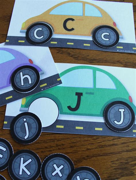 Transportation Alphabet Activity Car Letter Matching For Preschool