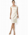 Lauren Ralph Lauren Cap-Sleeve Satin Sheath Dress & Reviews - Dresses ...