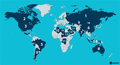 World S Largest Countries In The World List Of Largest Countries