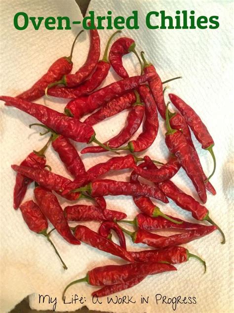How To Dry Whole Chillies Or Chilies In The Oven My Life A Work In
