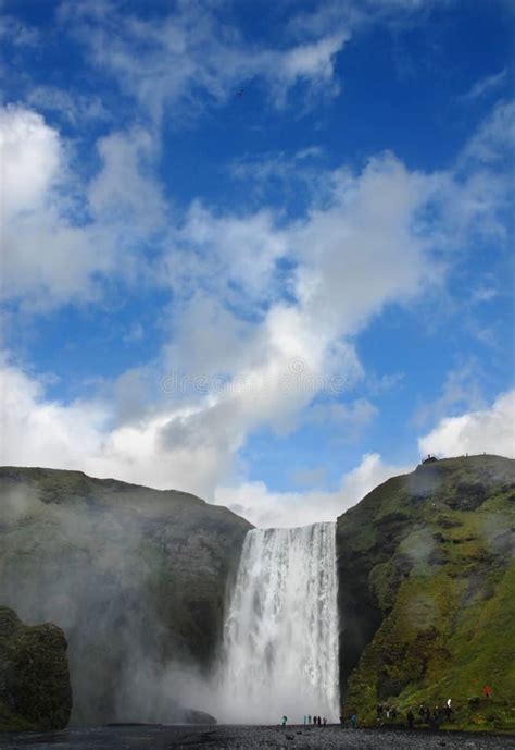 Skogafoss Waterfall In Southern Iceland Stock Image Image Of Natural