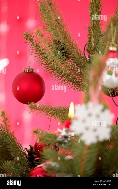 Decorated Christmas Tree Part Of Stock Photo Alamy