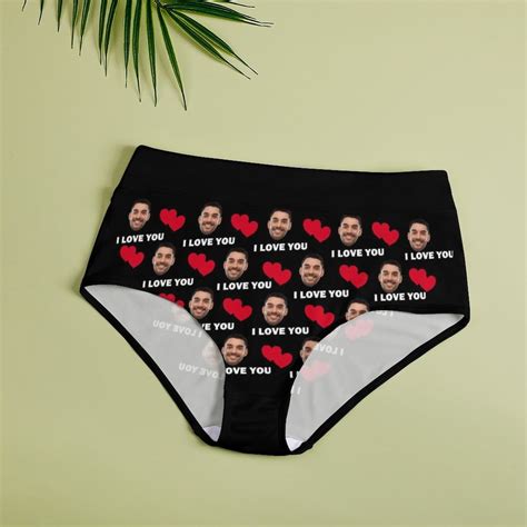 Custom Women S Underwear With Face Peronalized I Love You Panties Briefs With Photo Anniversary