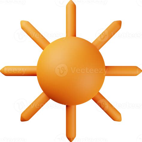 Orange Sun 3d Illustration 14019562 Png