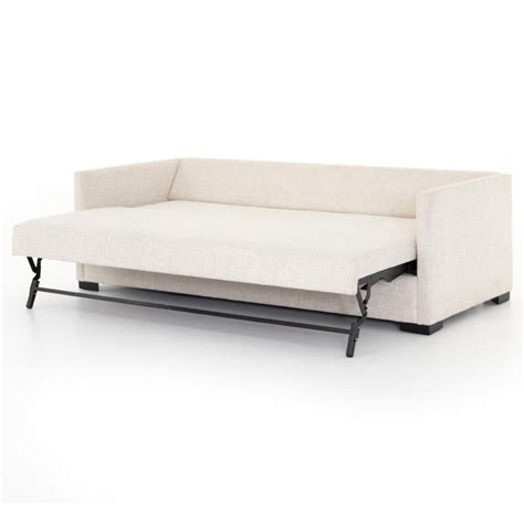 Wil Modern White Performance Upholstered Sofa Bed Queen Kathy Kuo