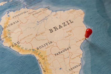 A Pin On Rio De Janeiro Brazil In The World Map Stock Photo Image Of
