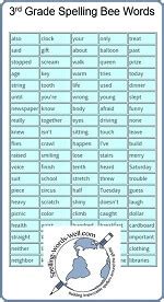 See more ideas about grade spelling, 3rd grade spelling, spelling words. 3rd Grade Spelling Bee Words