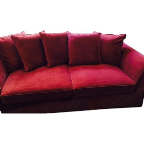 Red Fabric Sofa Aptdeco