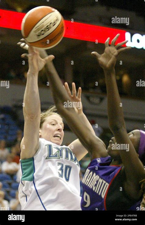 Minnesota Lynx Guard Katie Smith Left Passes Under Pressure From