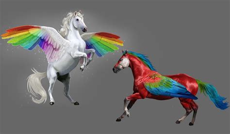 Rainbow Pegasus Horse Art Immortals Fenyx Rising Art Gallery Em 2021