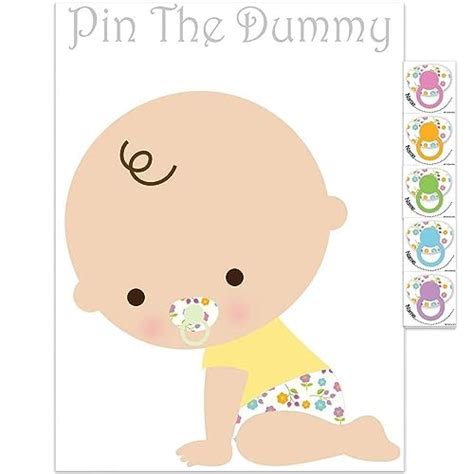 Pin The Pacifier On The Baby Printable Free Baby Tickers