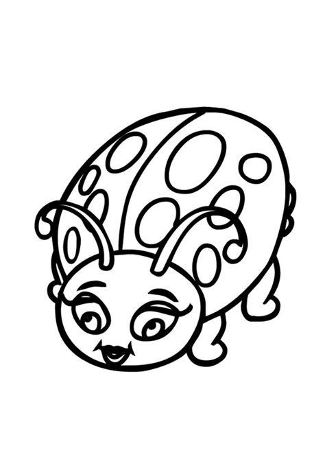 Coloriage Coccinelle Sur