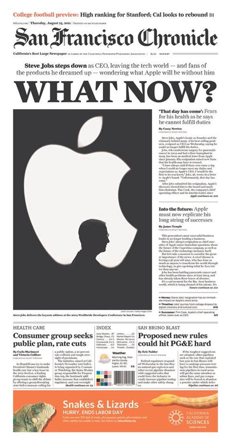 Recently, malaysian people have been taught facing on the issue of high unemployment rates among this issue has been a phenomenon to the current news as it has been aired on the television, newspaper. Today's Steve Jobs San Francisco Chronicle Front Page Is ...