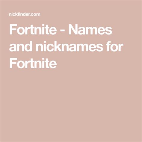 Fortnite Names And Nicknames For Fortnite Fortnite Cool Gamer