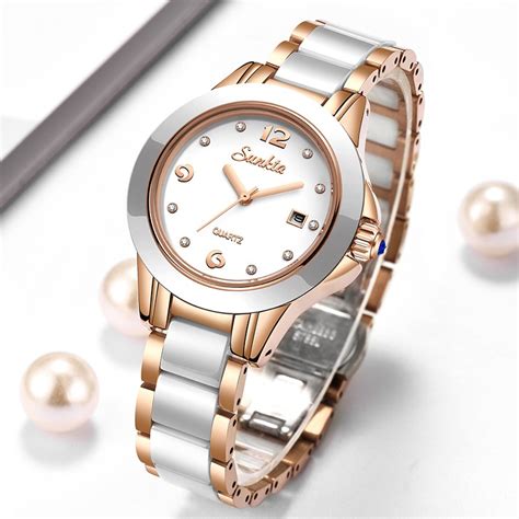 Olevs 5536 Rose Gold Quartz Blue Watch Women Watches Ladies Creative