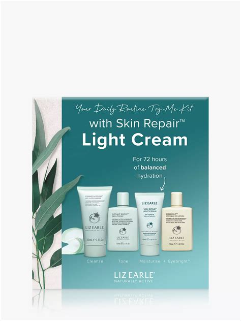 Liz Earle Your Daily Routine Try Me Kit With Skin Repair™ Light Cream At John Lewis And Partners