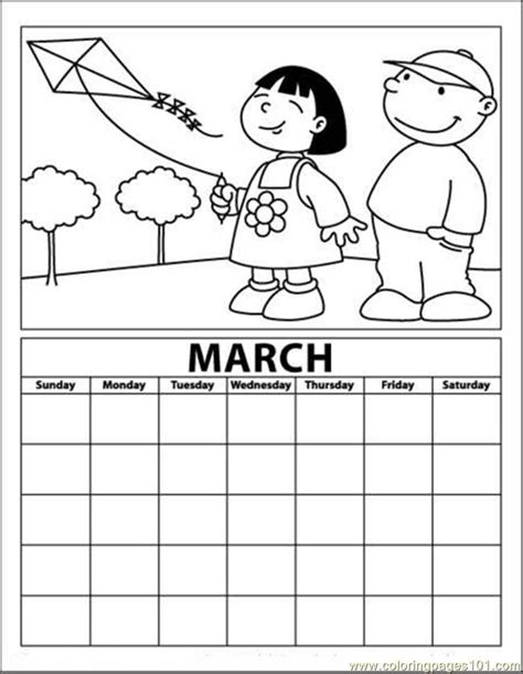 Check out our march coloring page selection for the very best in unique or custom, handmade pieces from our shops. March 03 Coloring Page - Free Calendar Coloring Pages ...