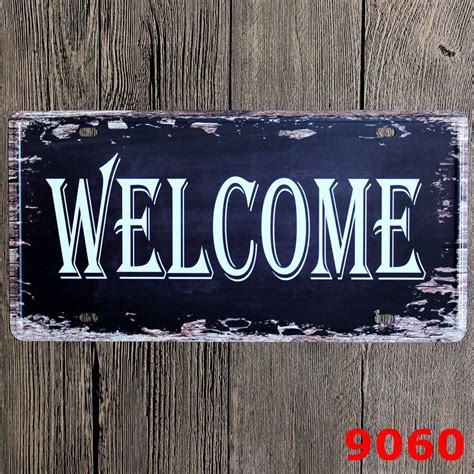 30x15cm Welcome Vintage Home Decor Tin Sign For Wall Decor Metal Sign