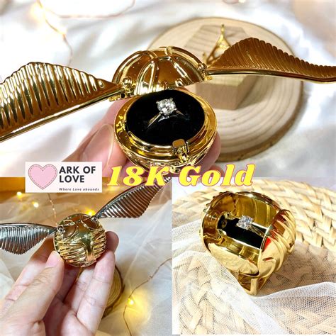Golden Snitch Ring Box Golden Snitch Ring Holder Wedding Etsy