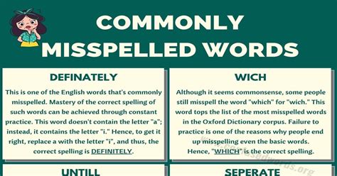 The 10 Most Commonly Misspelled Words In The English Language Zohal