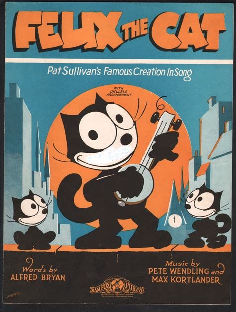 Felix The Cat 1928 Name Whited Out On Face Felix The Cats Vintage