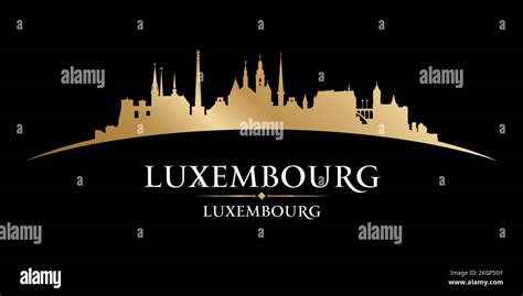 luxembourg city skyline silhouette vector illustration stock vector image and art alamy