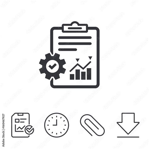 Project Management Icon Report Document Symbol Stock Vector Adobe Stock