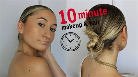 10 Minute Easy Hair And Makeup Tutorial Cece Giglio Youtube