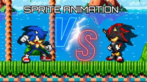 Sonic Vs Shadow Sprite Animation Youtube