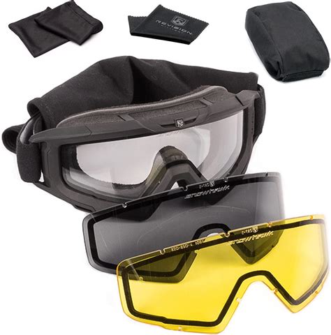 buy revision military snowhawk goggle system deluxe yellow kit black one size anti fog eye