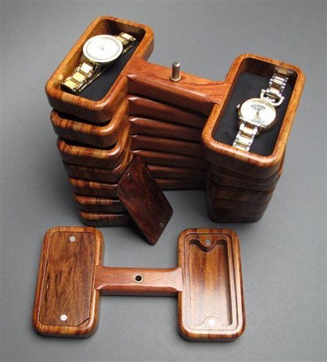 Rotating Jewelry Box With Hidden Compartments For Watches Bracelets