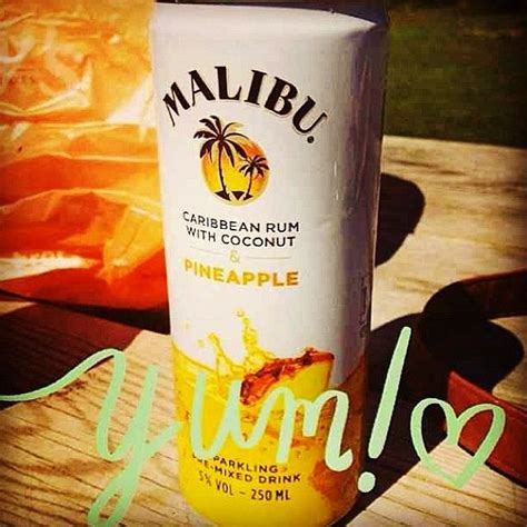 Beyond its sweet coconut flavor and vague caribbean (or was it californian?) vibe, what most drinkers know about malibu often begins and ends with how easily the stuff goes down. Malibu Cans bring you a taste of summer anywhere you go! | Caribbean rum, Drinks, Coconut rum