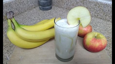 Apple Banana Smoothie Easy Quick Recipe Youtube