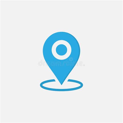 Map Pointer Icon In Blue Gps Navigation Location Symbol Eps 10 Stock