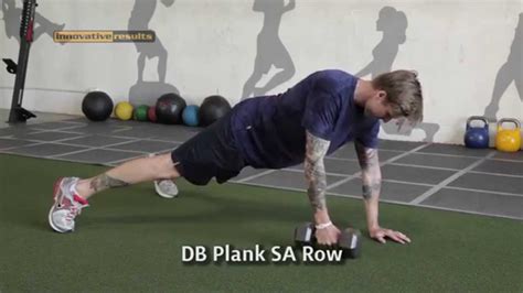 Exercises With Dumbbells Db Plank Sa Row Youtube