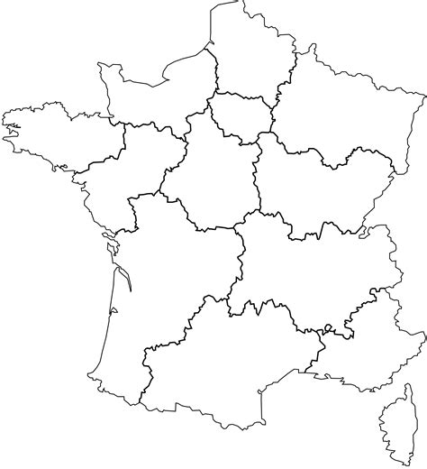 Carte De France Vierge Avec Les 13 Regions La France Des 13 Regions Images