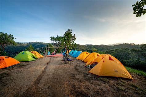 Camping Tents On Mountain Slope In Countryside · Free Stock Photo