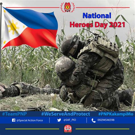 the pnp special action force celebrates the national heroes day in honor of the bravery of all