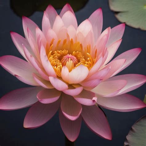 Premium Ai Image Pink Lotus Flower Floating In Water