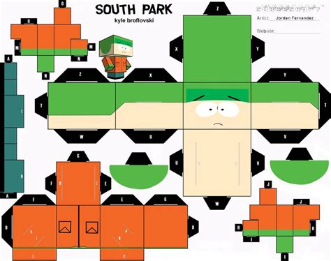 South Park Kyle Cubee Template By Jordof131 Modelos De Artesanato Com