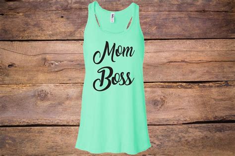 Mom Boss Women S Flowy Racerback Tank Top Https Etsy Me Pcg Xr