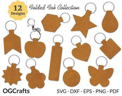 Faux Leather Keychain Template Free