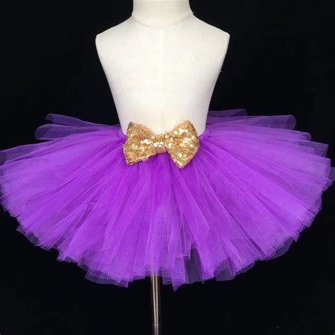 Baby Girls Purple Tulle Skirt Kids Fluffy Tutu Skirts Ballet Dance