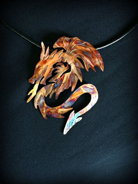 Dragon Necklace Dragon Pendant Dragon Jewelry Fire Dragon Etsy Canada