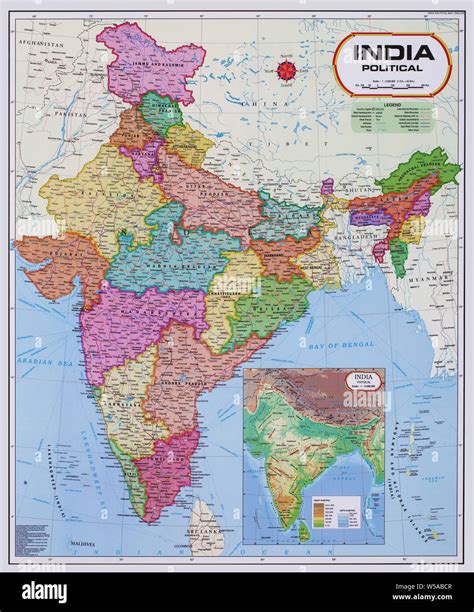 Mapa Político De La India Fotografía De Stock Alamy